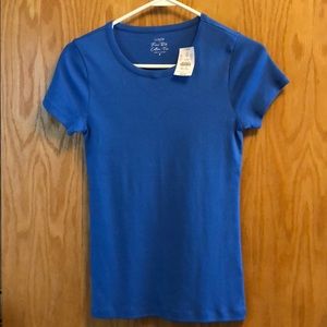 J Crew Fine Rib Cotton Tee